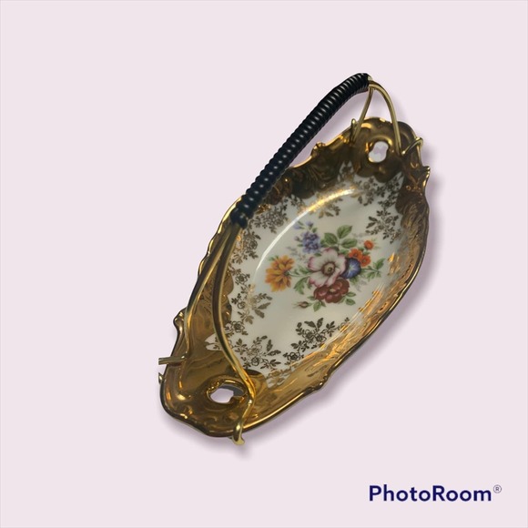 Vintage Dold Exquisit Black Forest Clock Factory Konfektschale Bar Oval SKU:181 - Picture 1 of 4